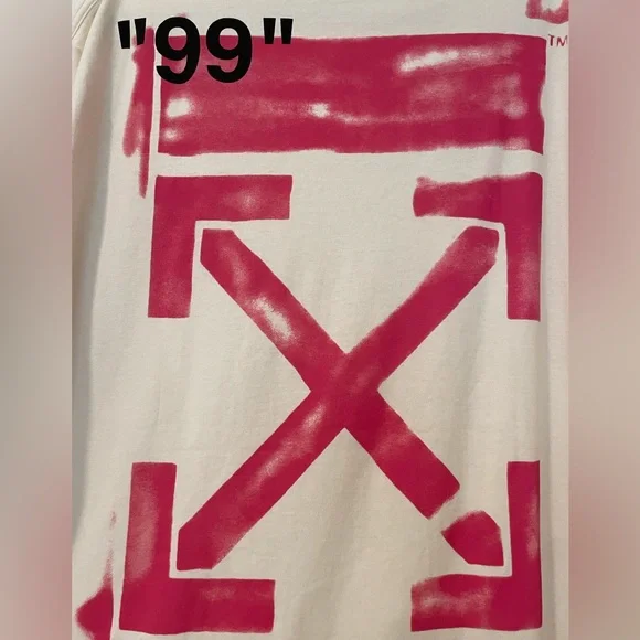 Off-White Virgil Abloh “Impressionism” cream men's t shirt with